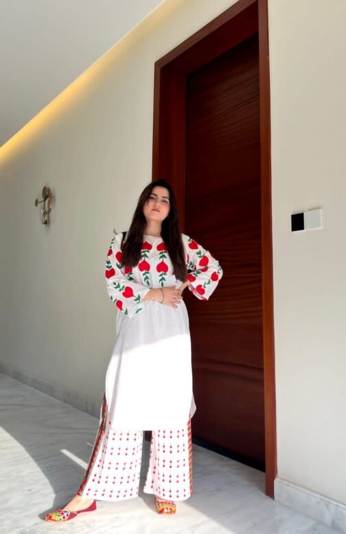 2 PC White Dove Design Premium Linen Suit