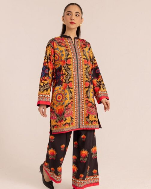 Brand Fabric 2PC Digital Printed Khaddar – Winter Collection - Image 4