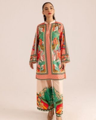 Brand Fabric 2PC Digital Printed Khaddar – Winter Collection