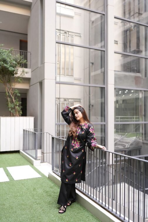 2pc Multi Khadi Net Suit – Exclusive Winter Collection 2024 - Image 5