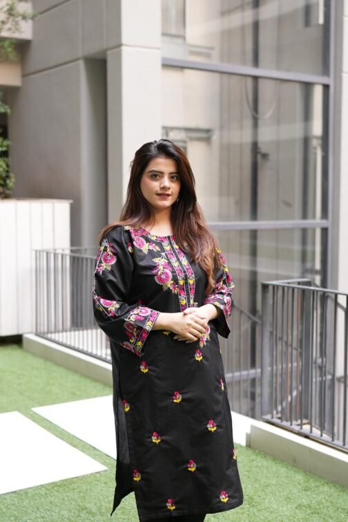 2pc Multi Khadi Net Suit – Exclusive Winter Collection 2024 - Image 2