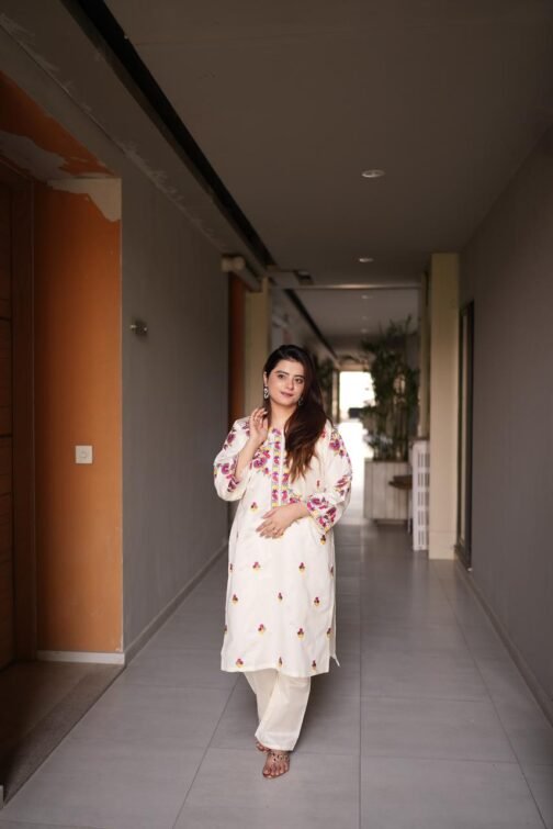 2pc Multi Khadi Net Suit - Exclusive Winter Collection 2024 - Image 5