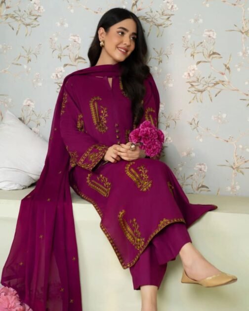 2pc Premium Linen Suit - Winter Collection 2024 | Soft & Elegant - Image 2