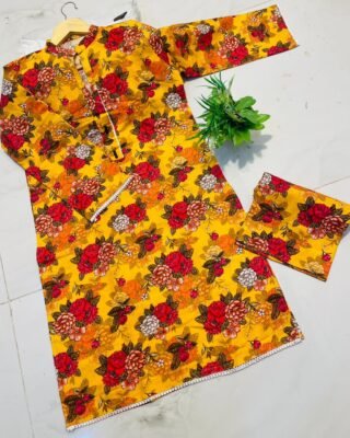 2pc Khaddar Digital Print Suit - Winter Collection 2024 | Warm & Stylish