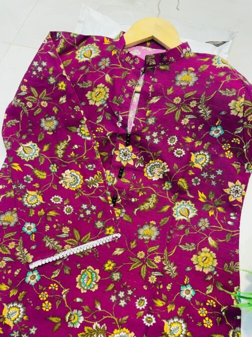 2pc Khaddar Digital Print Suit – Winter Collection 2024 | Warm & Stylish - Image 2