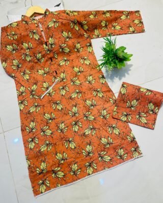 2pc Khaddar Digital Print Suit – Winter Collection 2024 | Warm & Stylish