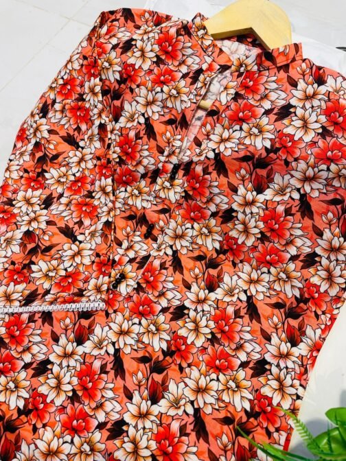 2pc Khaddar Digital Print Suit – Winter Collection 2024 | Warm & Stylish - Image 2