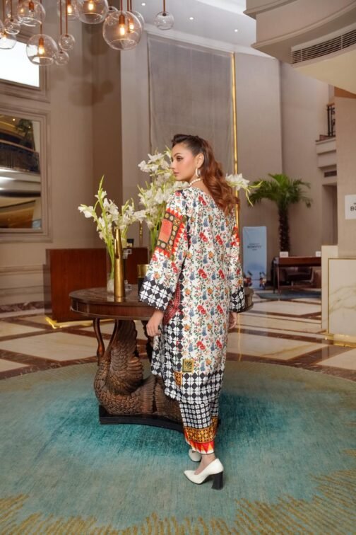 2-Piece Premium Winter Linen Printed Suit – Winter Wear for Women - Image 6