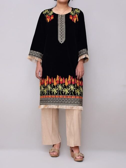 2PC Champion Premium Velvet Stitched Suit - Latest Winter Collection for Women - Image 2