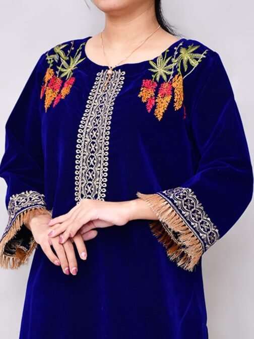 2PC Champion Premium Velvet Stitched Suit – Latest Winter Collection for Women - Image 3