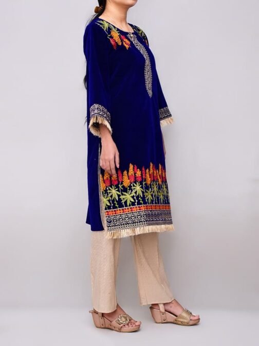 2PC Champion Premium Velvet Stitched Suit – Latest Winter Collection for Women - Image 2