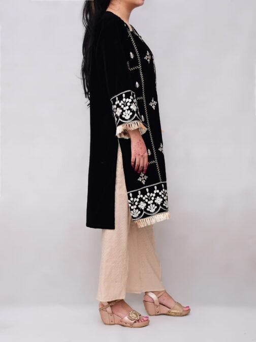 2PC Champion Premium Velvet Stitched Suit – Latest Winter Collection for Women - Image 3
