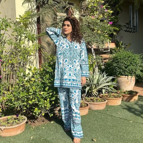 2pc Brand Fabric Premium Digital Printed China Grip Suit | Elegant Pakistani Wear - Image 2