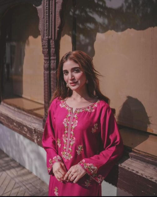 Fancy Embroidered 2-Piece Stitched Winter Linen Suit for Women - Stylish & Comfortable - Image 2