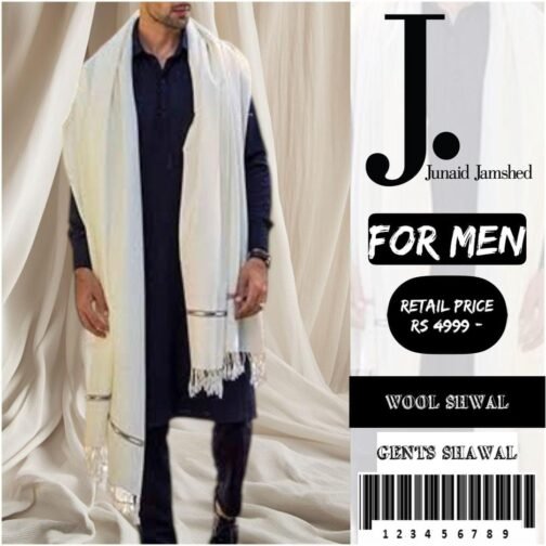 Elegant J. Men’s Wool Plain Shawl – Premium Quality Winter Accessory