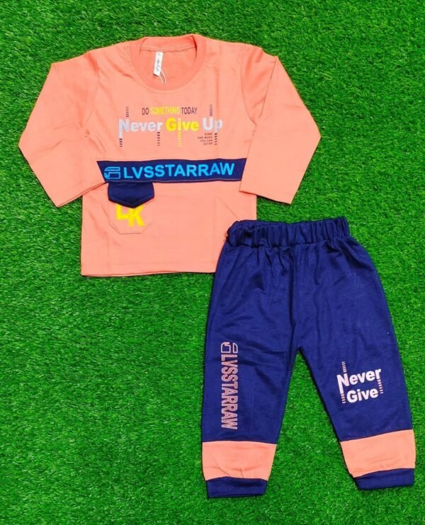 2 Pcs Boy’s Lycra Printed Shirt and Shorts Set - Image 3