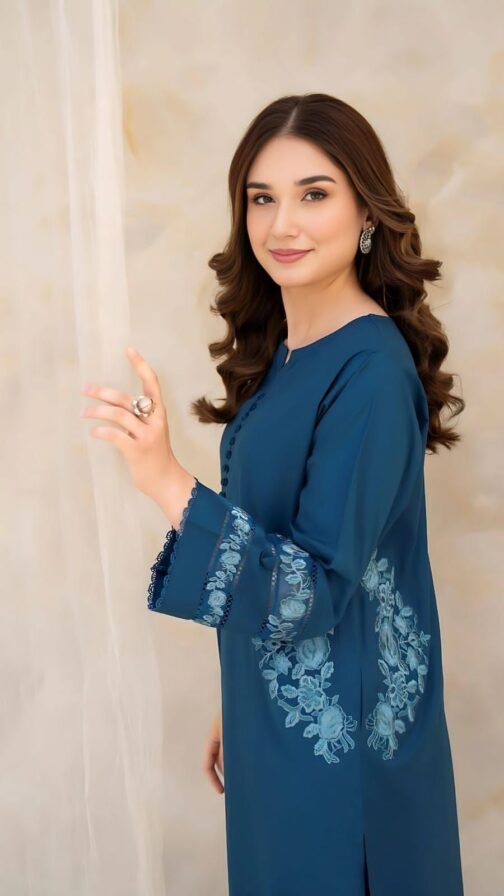 Premium Dhank 2pc Chic Embroidery Pocket Suit – Elegant & Comfortable - Image 5