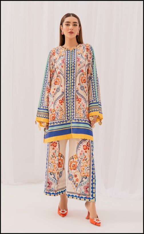 2pc Brand Fabric Premium Digital Printed China Grip Suit | Elegant Pakistani Wear