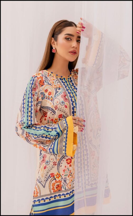 2pc Brand Fabric Premium Digital Printed China Grip Suit | Elegant Pakistani Wear - Image 4