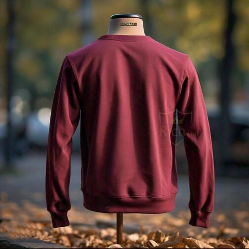 Men's Plain Polyester Fleece Full Sleeve Sweatshirt - Cozy & Stylish Winter Wear - Image 2