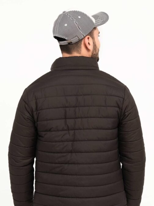 Men's Plain Black Puffer Jacket - Stylish & Warm Winter Essential - Image 2