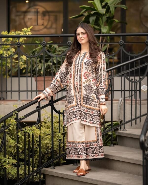 2pc Brand Fabric Premium Digital Printed China Grip Suit | Elegant Pakistani Wear