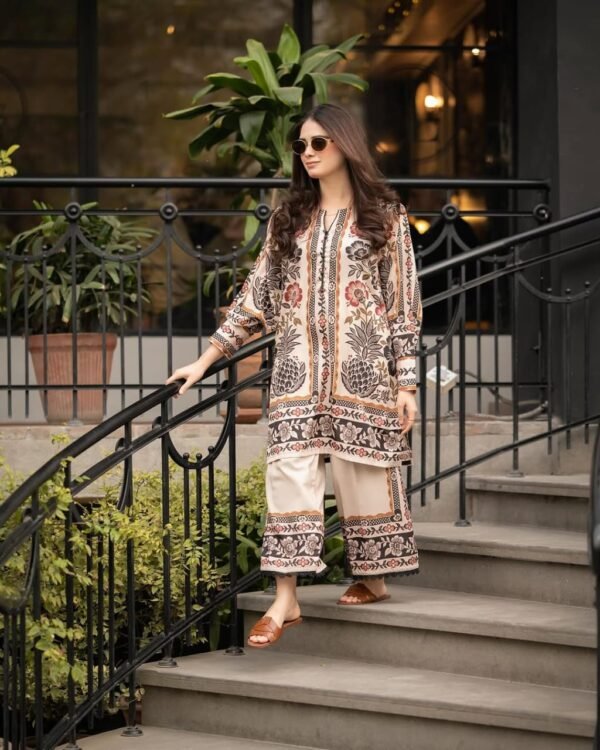 2pc Brand Fabric Premium Digital Printed China Grip Suit | Elegant Pakistani Wear - Image 4