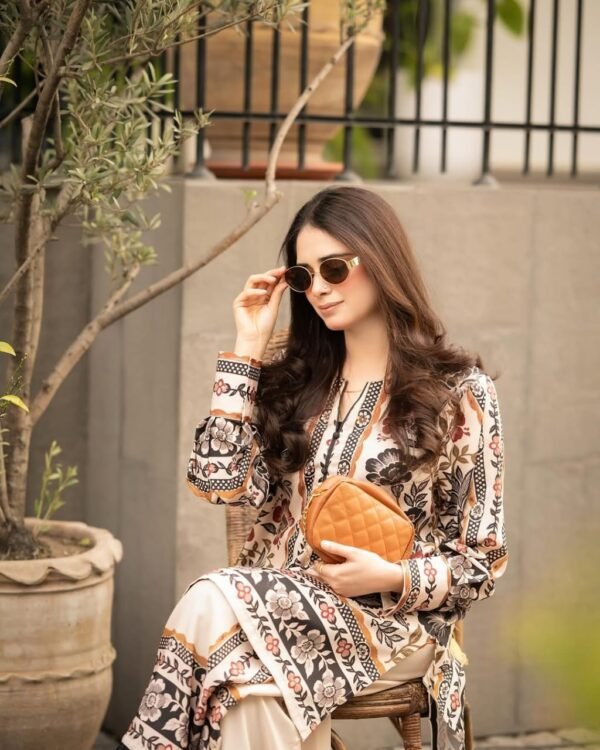 2pc Brand Fabric Premium Digital Printed China Grip Suit | Elegant Pakistani Wear - Image 3