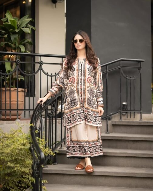 2pc Brand Fabric Premium Digital Printed China Grip Suit | Elegant Pakistani Wear - Image 2