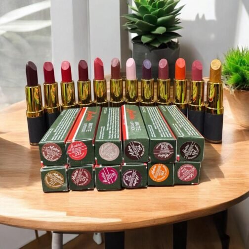 Medora 12 Pcs High Pigmented Smudge-Proof Lipsticks – Gorgeous Matte & Glossy Finishes - Image 2