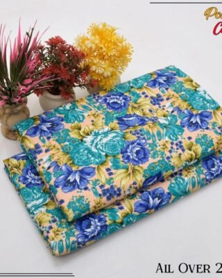 2 Pcs Women’s Unstitched Printed Polo Cotton Suit