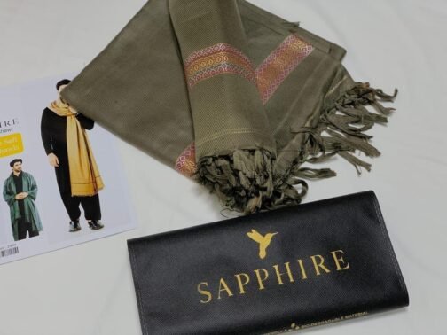 Sapphire Men’s Premium Wool Shawl – Luxurious Warmth and Timeless Elegance