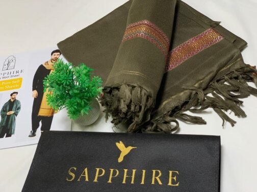 Sapphire Men’s Premium Wool Shawl – Luxurious Warmth and Timeless Elegance - Image 2