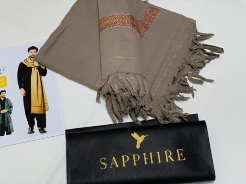 Sapphire Men’s Premium Wool Shawl – Luxurious Warmth and Timeless Elegance