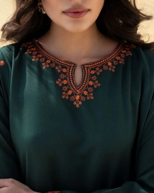 2 Pc Premium Linen Embroidered Suit - Image 4