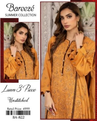 Bareeze 3-Piece Lawn Embroidered Suit | Summer Collection