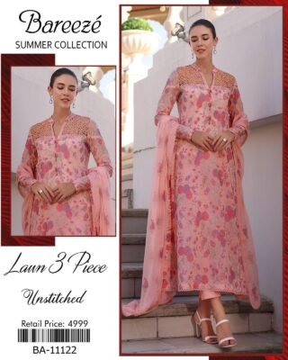 Bareeze 3-Piece Lawn Embroidered Suit | Summer Collection