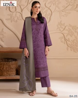 Iznik 3pc Embroidered Lawn Suit | Summer & Eid Collection