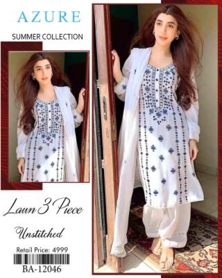 Azure 3-Piece Lawn Embroidered Suit | Summer Collection