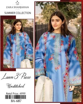 Zara Shahjahan 3pc Embroidered Lawn Summer | Eid Collection