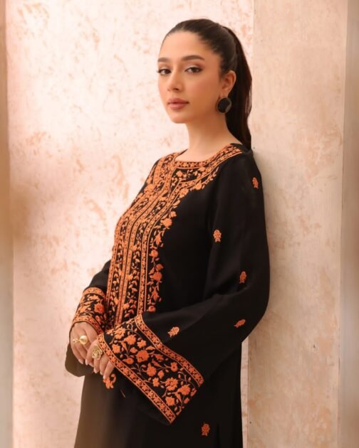 2pc Premium Summer Linen Classic Embroidery Work Suit - Image 2