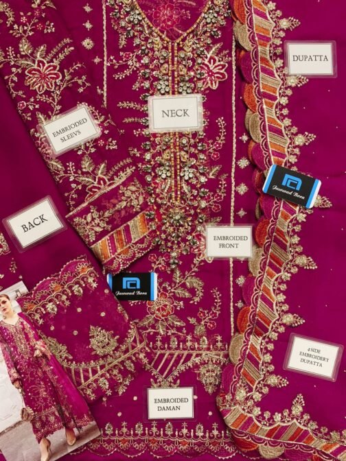 Maria B Heavy Embroidered Chiffon Collection | EID Collection 2025 - Image 3