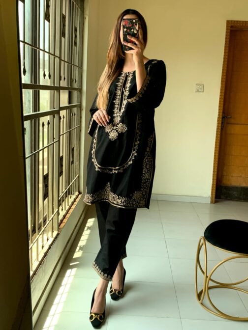 2PC Sequins Embroidery Stitched Suit | SUMMER COLLECTION 2025 - Image 2