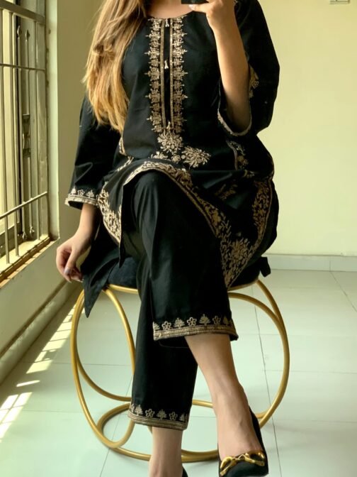 2PC Sequins Embroidery Stitched Suit | SUMMER COLLECTION 2025 - Image 4