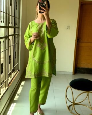 2PC Sequins Embroidery Stitched Suit | SUMMER COLLECTION 2025