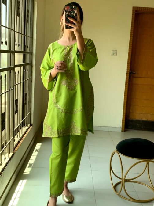 2PC Sequins Embroidery Stitched Suit | SUMMER COLLECTION 2025