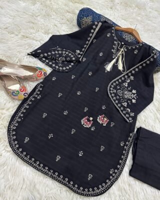 2PC Doria Cotton Lawn Embroidered Suit | Premium Summer Collection 2025