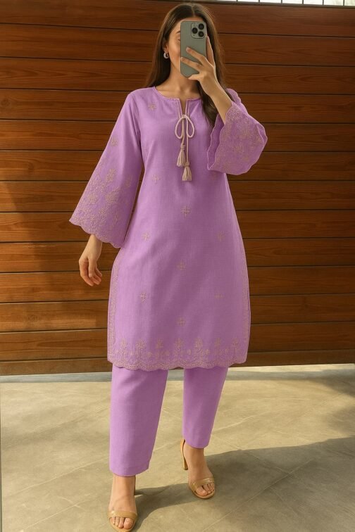 2PC Doria Cotton Lawn Embroidered Suit | Premium Summer Collection 2025 - Image 2