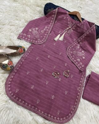 2PC Doria Cotton Lawn Embroidered Suit | Premium Summer Collection 2025