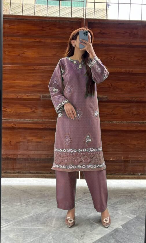 2PC Doria Cotton Lawn Embroidered Suit | Premium Summer Collection 2025 - Image 2